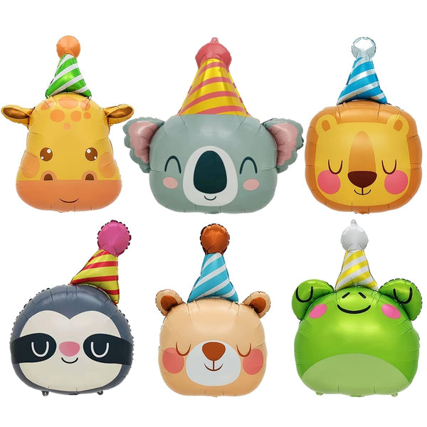 鋁膜動物氣球 FA033 生日帽動物