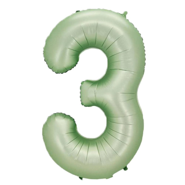 40"鋁膜數字氣球 橄欖綠