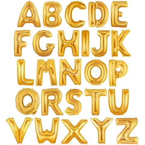 14"鋁膜字母氣球 金色