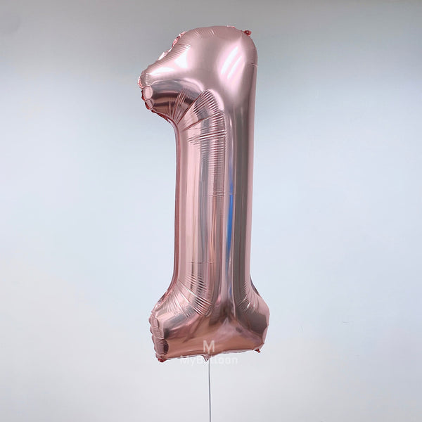 40"鋁膜數字氣球 玫瑰金