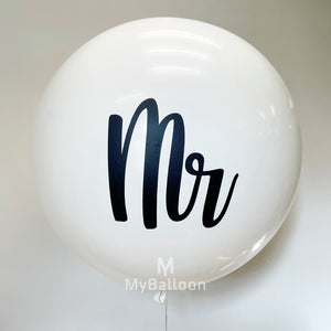 36"橡膠氣球 Mr/Mrs